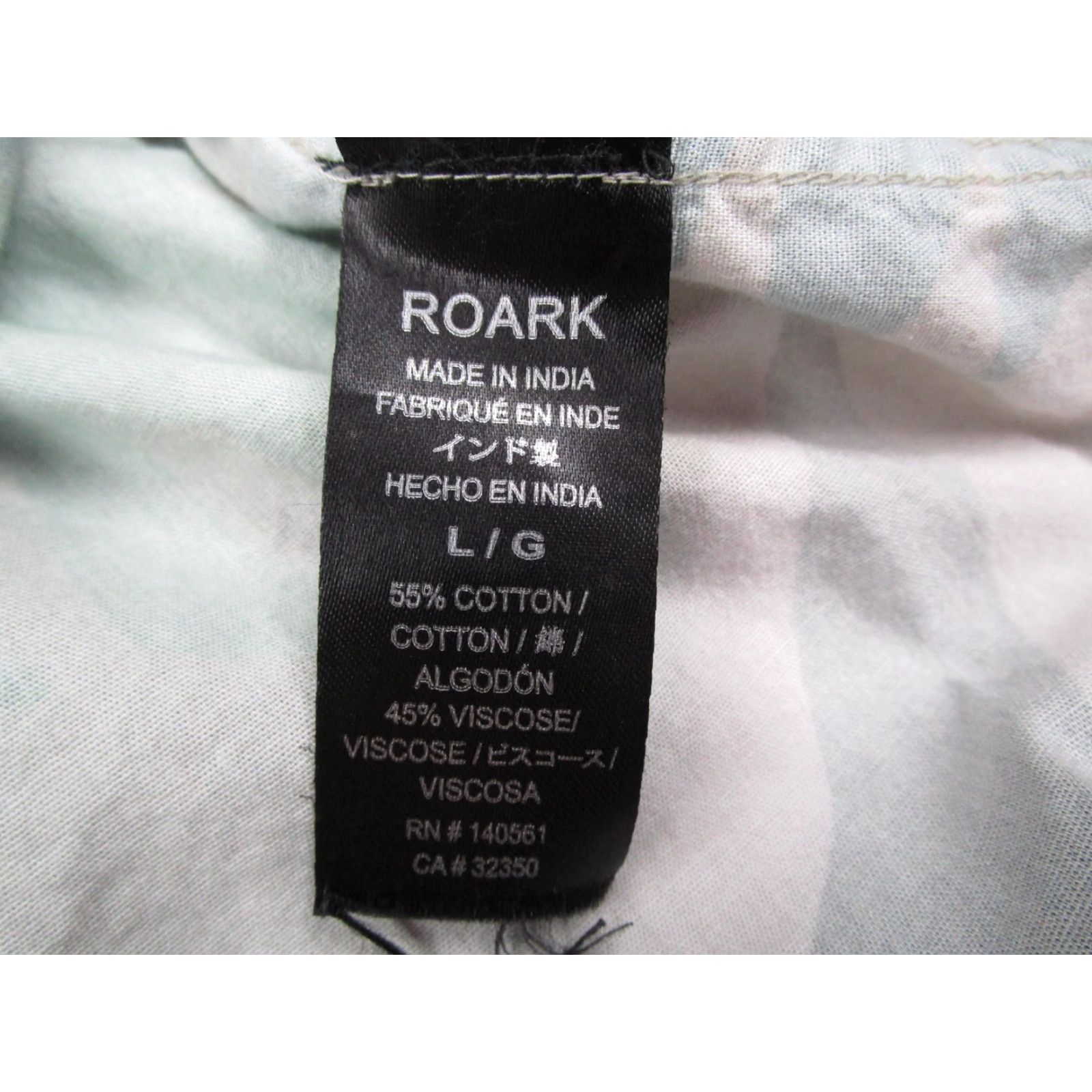 Roark Roark Mens Shirt Large Multicolor Floral Tropical Pineapple Print Button Front Casual, Travel, Workwear Size US L / EU 52-54 / 3 - 4 Thumbnail