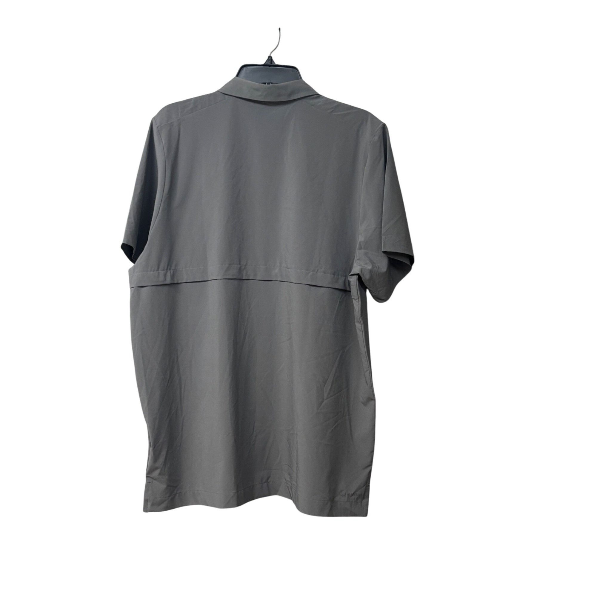 Adidas Adidas Men’s Short-Sleeve Button-Up Polo Shirt, Sz. M, Gray Size M / US 6-8 / IT 42-44 - 4 Thumbnail
