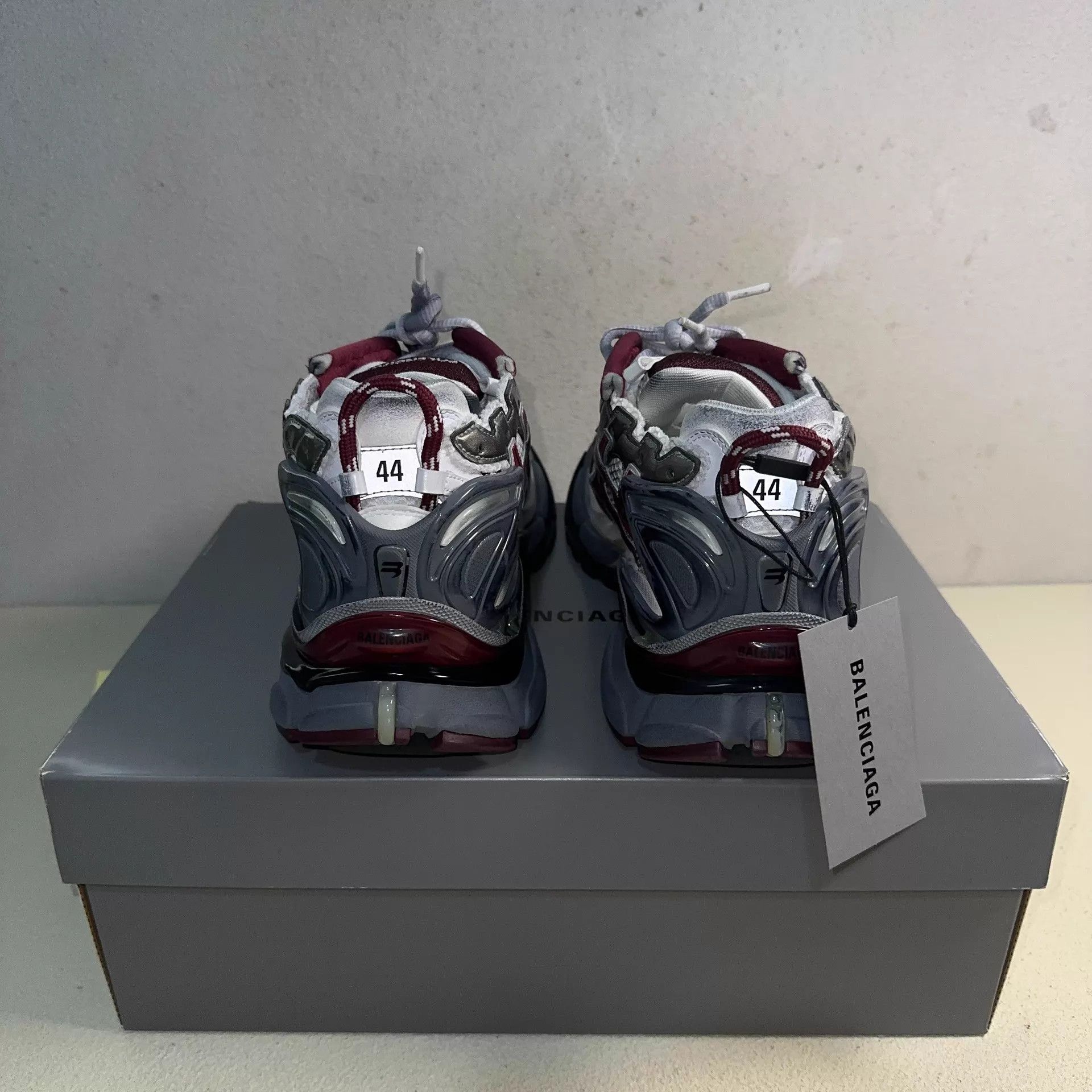 Balenciaga Balenciaga Runner Red Silver 44 Size US 11 / EU 44 - 3 Thumbnail