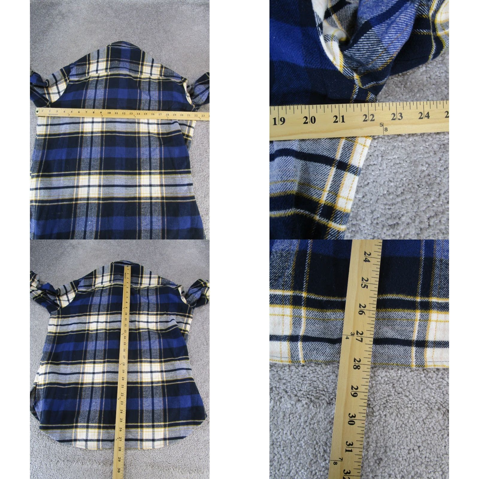 Vintage VINTAGE Madewell Flannel Shirt Womens Small Blue Yellow Plaid Cotton Button-Up Long Sleeve Size S / US 4 / IT 40 - 8 Thumbnail