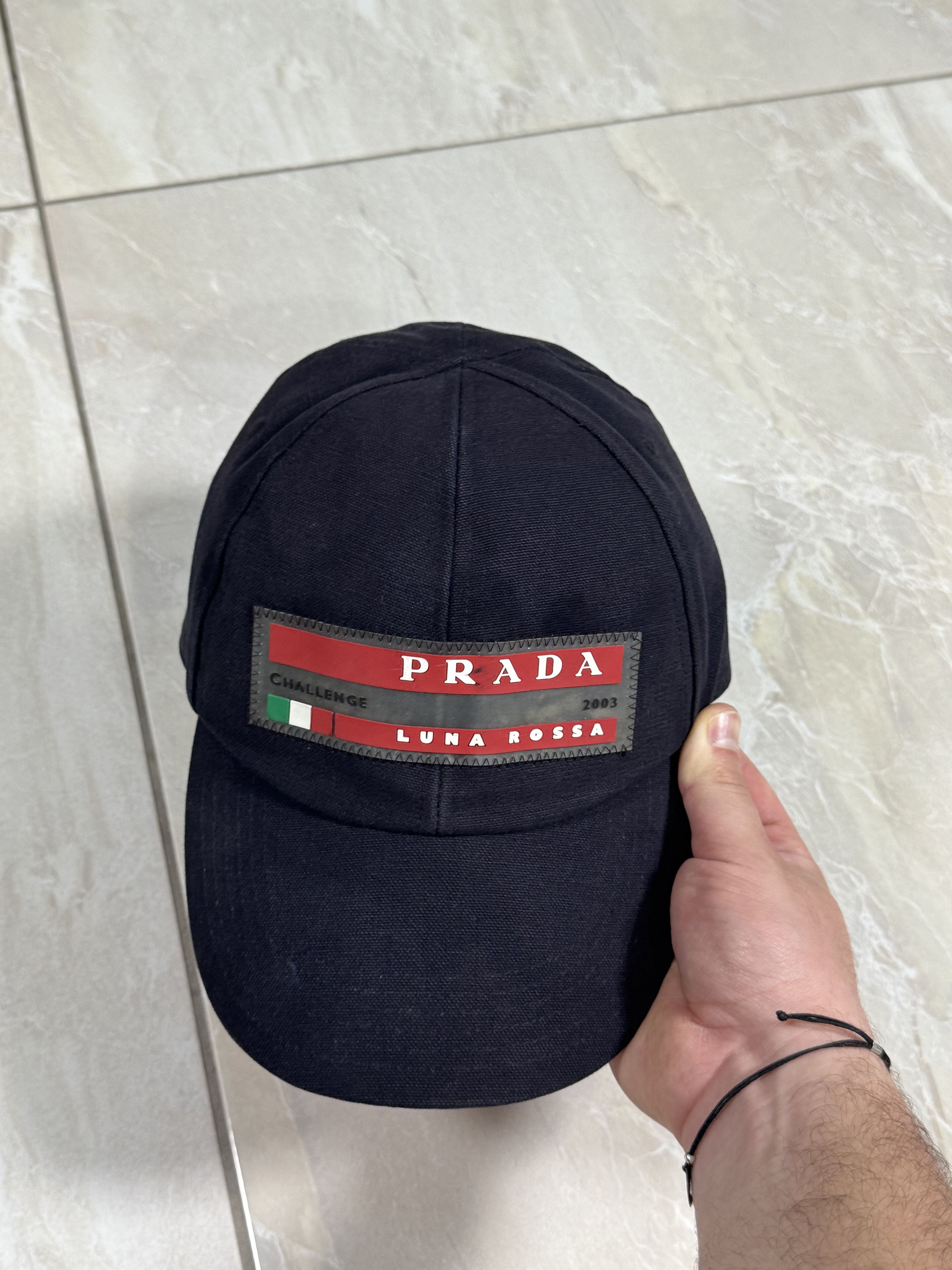 Prada Vintage Prada Sport Challenge 2003 Luna Rossa Hat Big Logo Size ONE SIZE - 2 Thumbnail