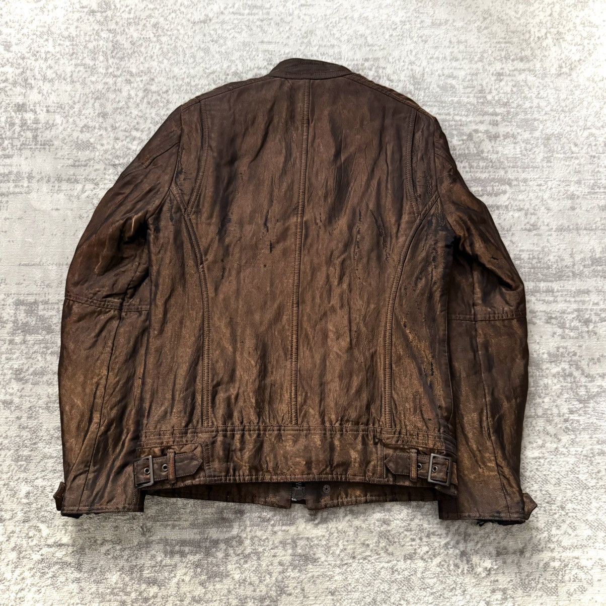 Shellac Shellac Metal Fabric Riri Zipper Distressed Riders Jacket Size US M / EU 48-50 / 2 - 7 Thumbnail