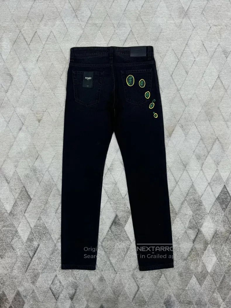 Fendi Fendi Embroidered Denim Pants, Logo Embroidery Size US 31 - 5 Thumbnail