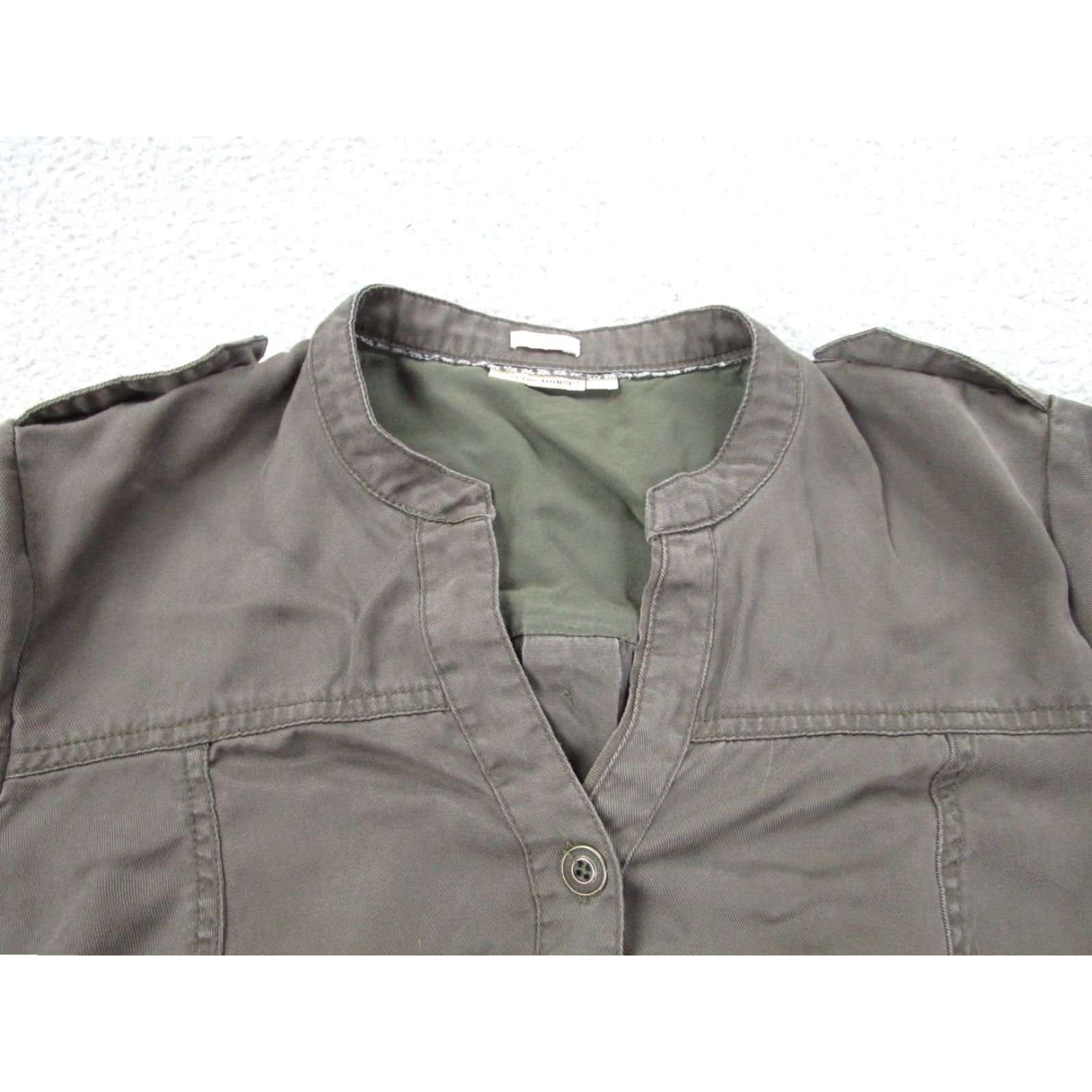 Vintage Holding Horses Women's Shirt Dress 8 Brown Bohemian Western Casual Long Sleeve Twill Size M / US 6-8 / IT 42-44 - 4 Thumbnail