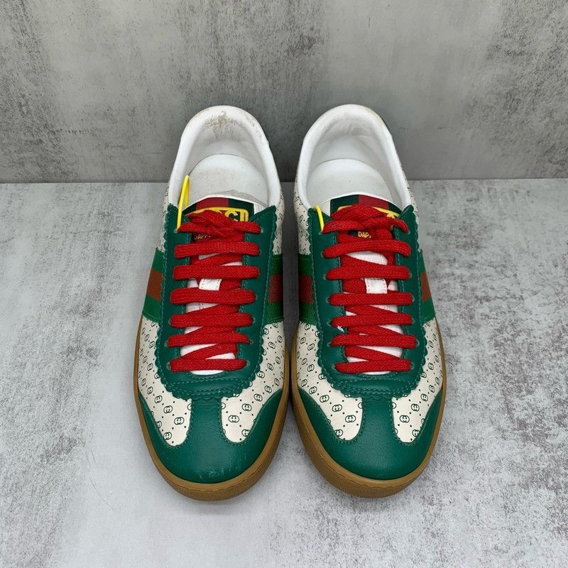 Gucci Gucci Low-Top GG Canvas Sneakers in Green and White Size US 7.5 / EU 40-41 - 2 Thumbnail