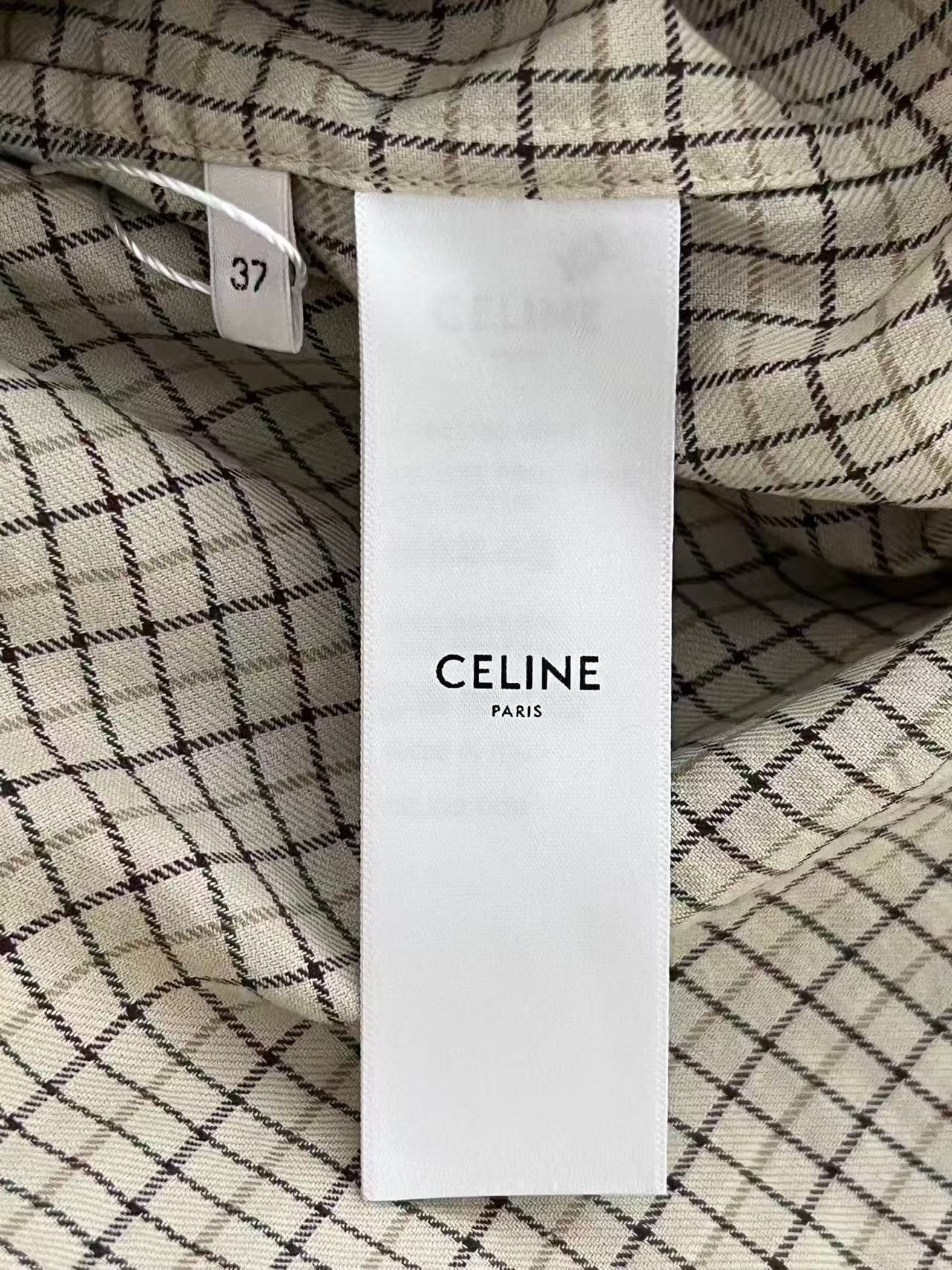 Celine Celine Men's Plaid Shirt Size 37 Size US M / EU 48-50 / 2 - 4 Thumbnail