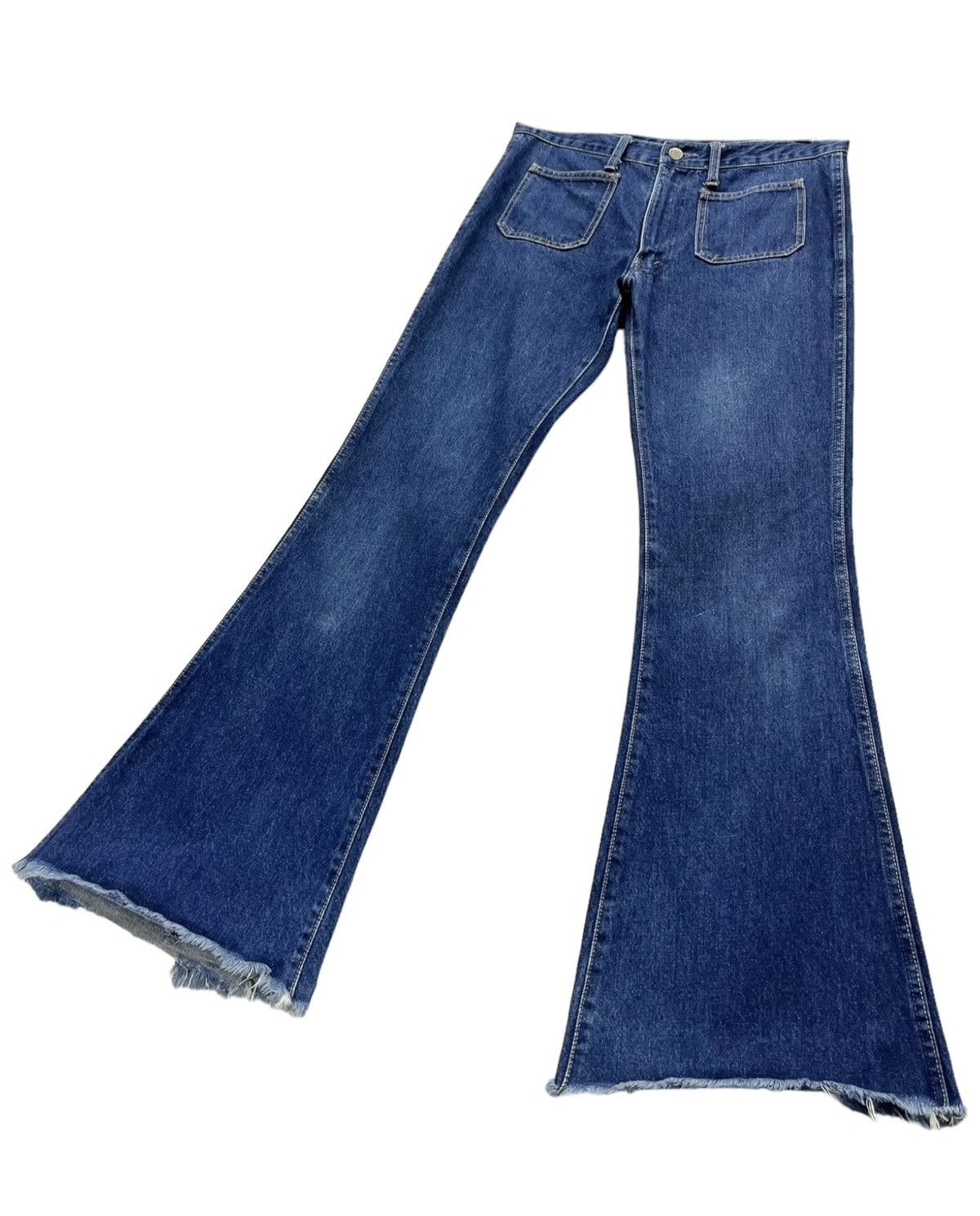 Big John × Le Grande Bleu (L.G.B.) × Vintage ULTRAFLARE🔥BIG JOHN BIG WASHING Bush Pants Distressed Jeans Size US 29 - 3 Thumbnail