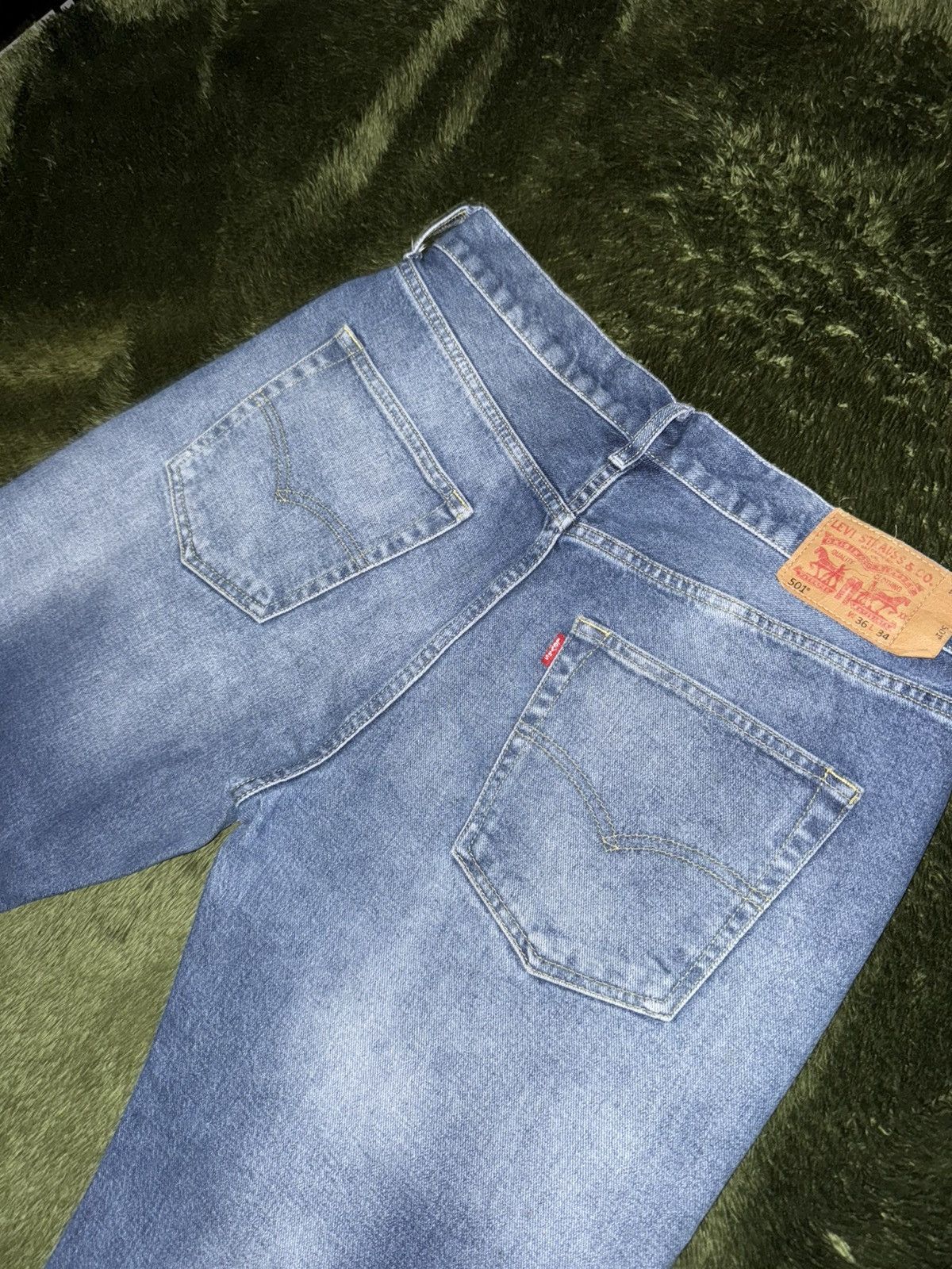 Levi's [W36/L34] Levis 501 USA vintage washed denim pants (shorted) Size US 36 / EU 52 - 7 Thumbnail