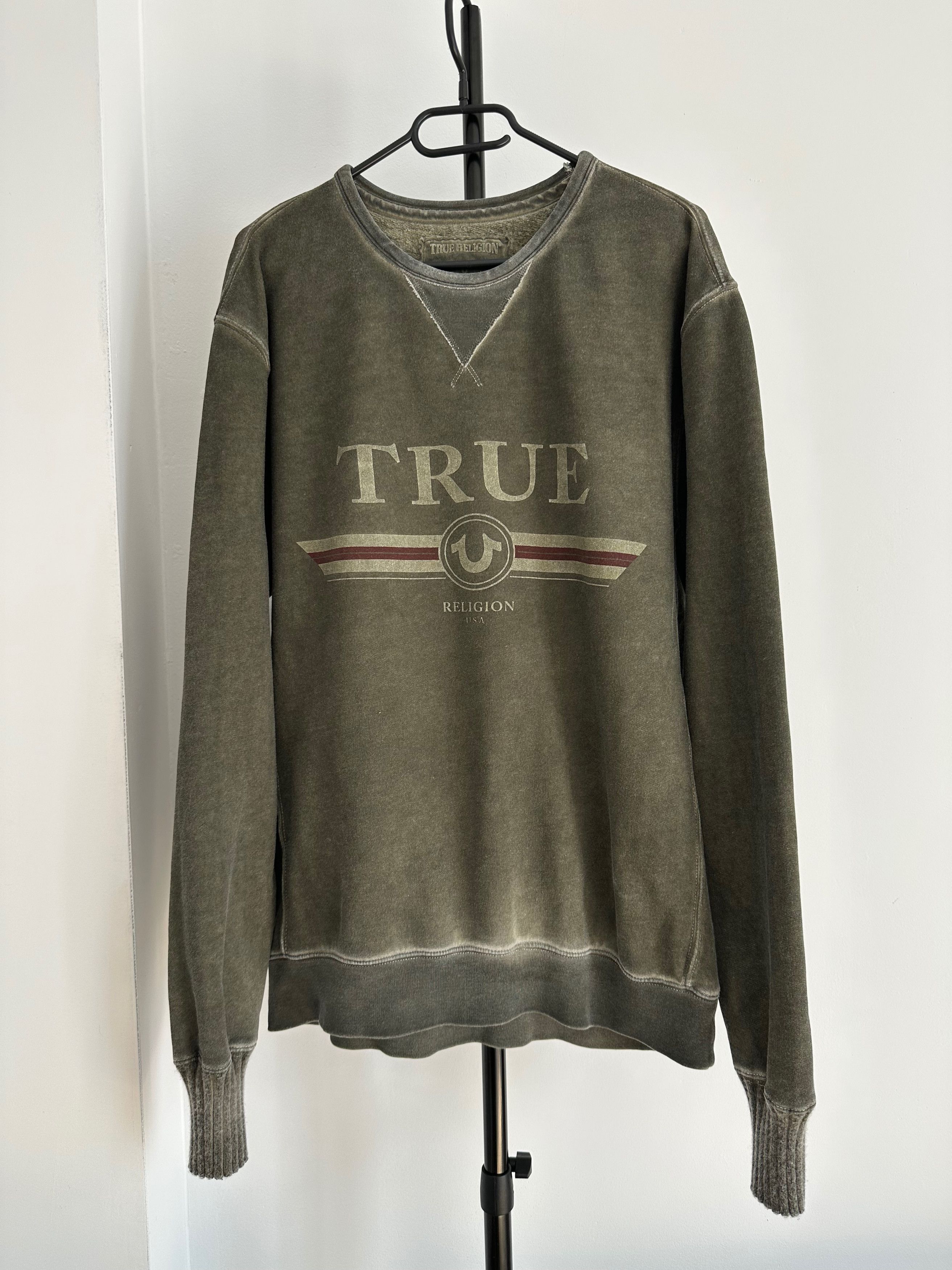 True Religion True Religion Big Logo Crew Sweatshirt Khaki XL Size US XL / EU 56 / 4 - 1 Thumbnail