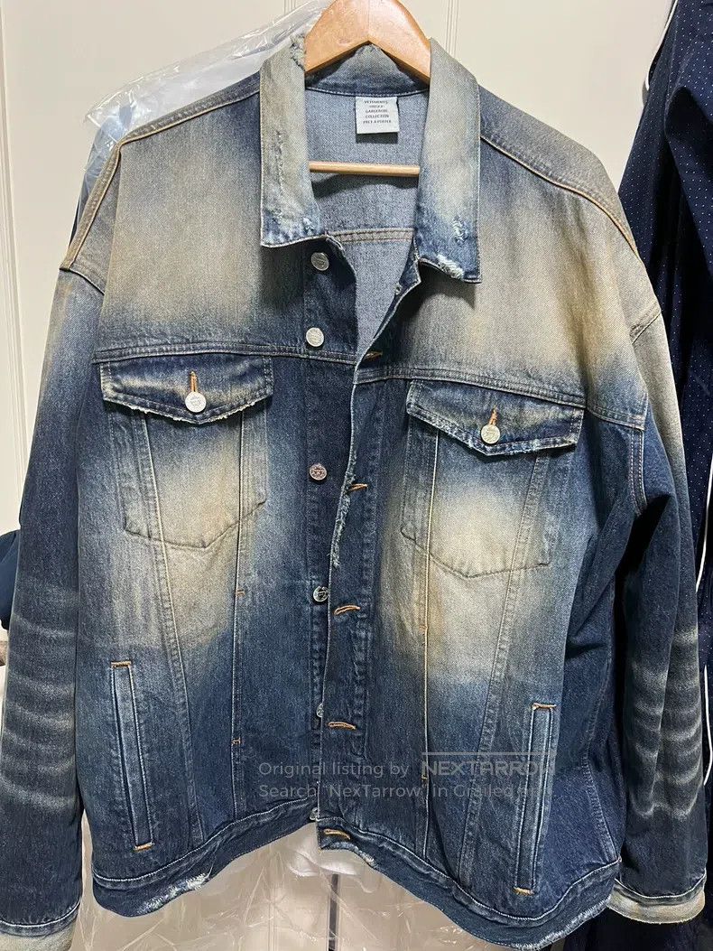 Vetements Vetements Blue distressed denim jacket Size US M / EU 48-50 / 2 - 2 Thumbnail