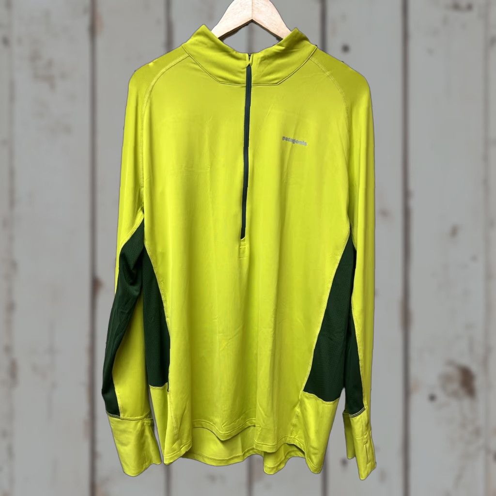 Patagonia PATAGONIA ALL-WEATHER ZIP NECK TOP Shirt Mens XL Green Mock Neck Zip Front 1/2 Zip Thumbholes Mitt Cuffs Activewear Size US XL / EU 56 / 4 - 1 Thumbnail