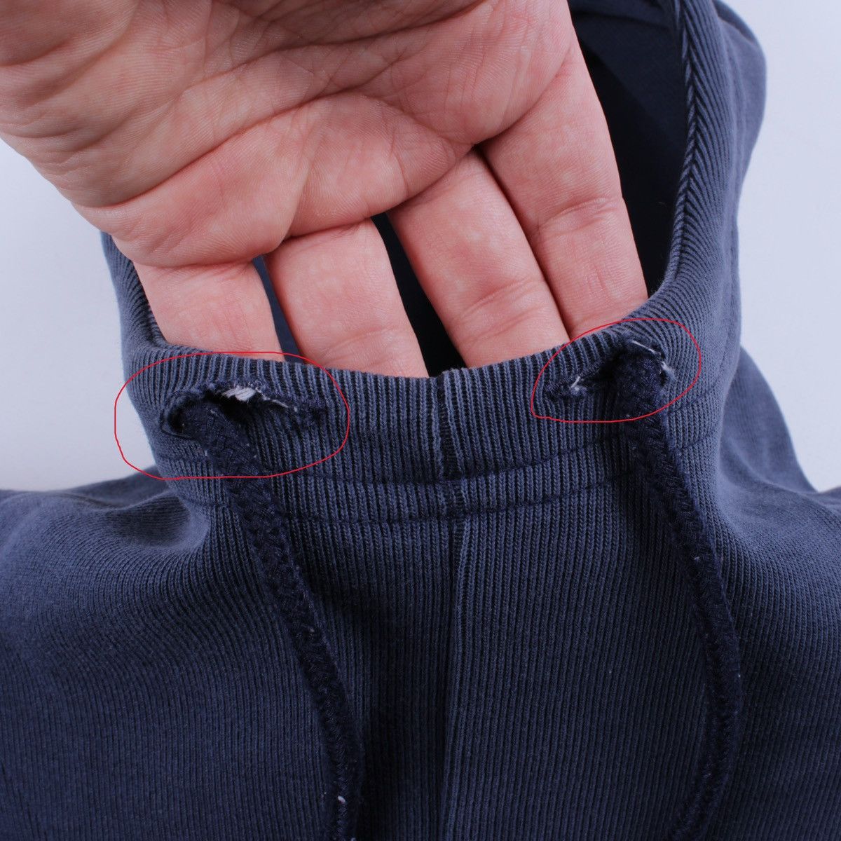 Nike × Vintage NIKE Vintage Ninja Style Blue High Neck Drawstring Hoodie Size US S / EU 44-46 / 1 - 11 Thumbnail