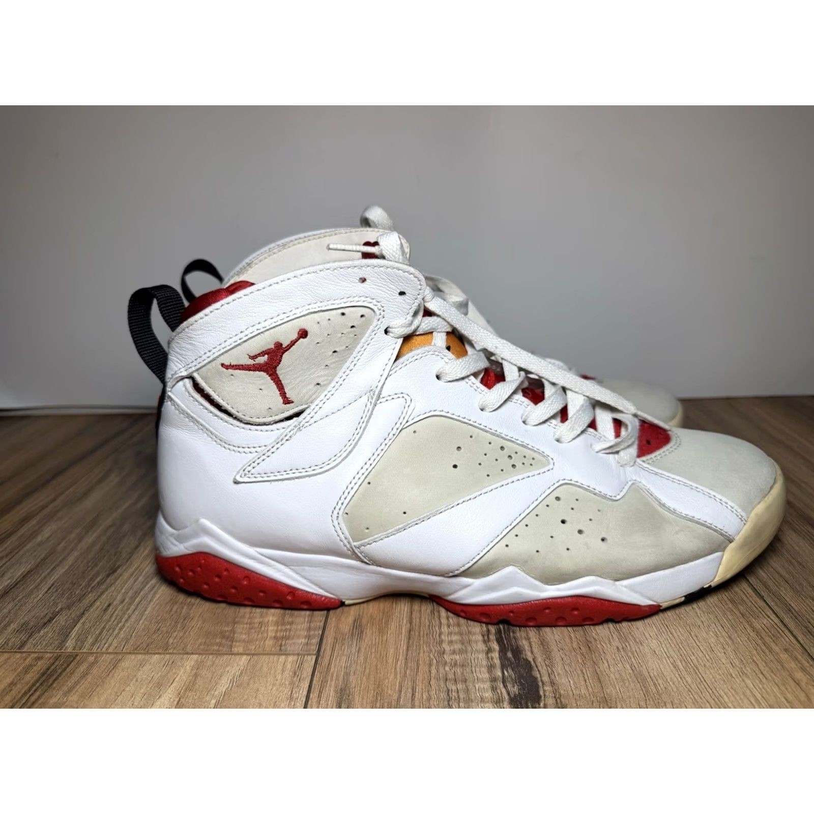 Jordan Brand Nike Air Jordan 7 Retro Hare 2014 Men Size 11 White Red Black Grey OG 304775-125 Size US 11 / EU 44 - 4 Thumbnail