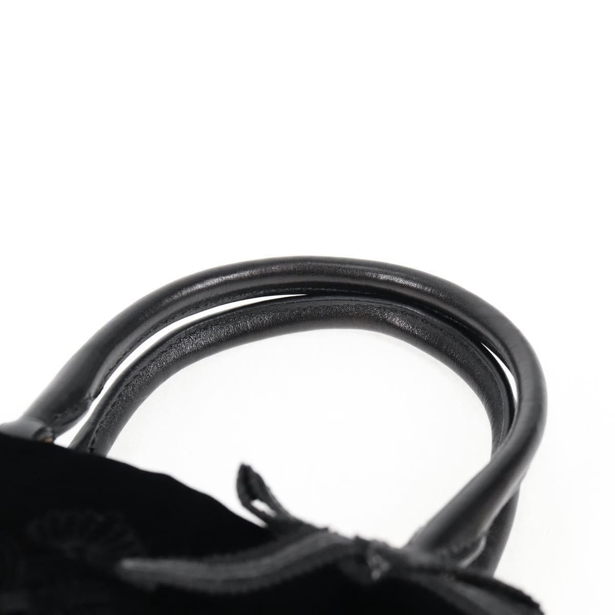 Prada PRADA Hand Bag Velor Black Gold Size ONE SIZE - 8 Thumbnail