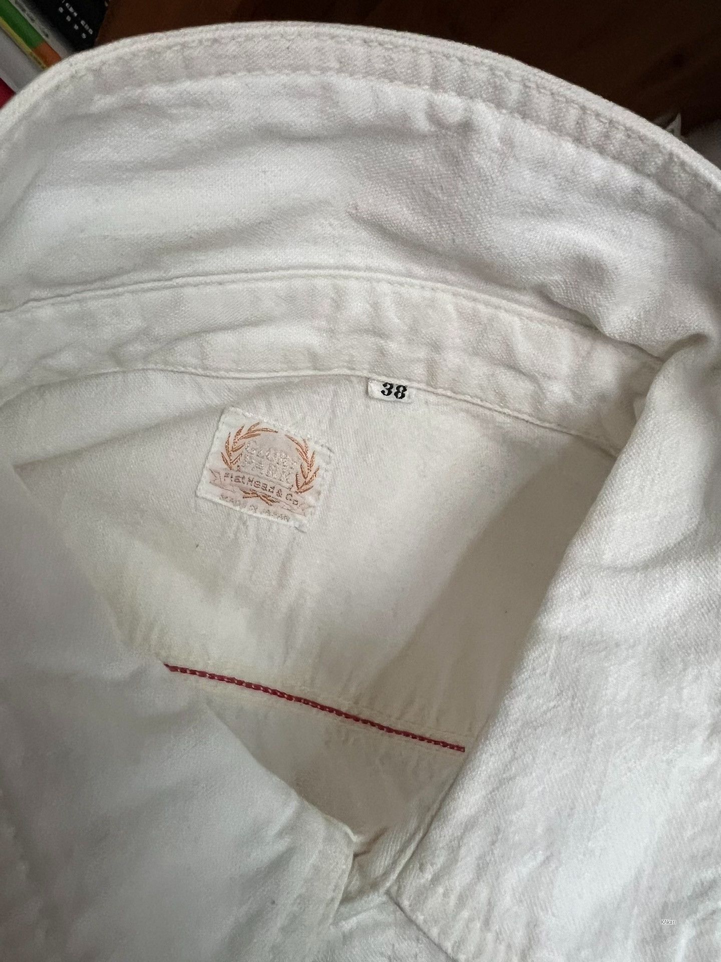 The Flat Head Flat Herd 20th Anniv White Work Shirt Size US M / EU 48-50 / 2 - 8 Thumbnail