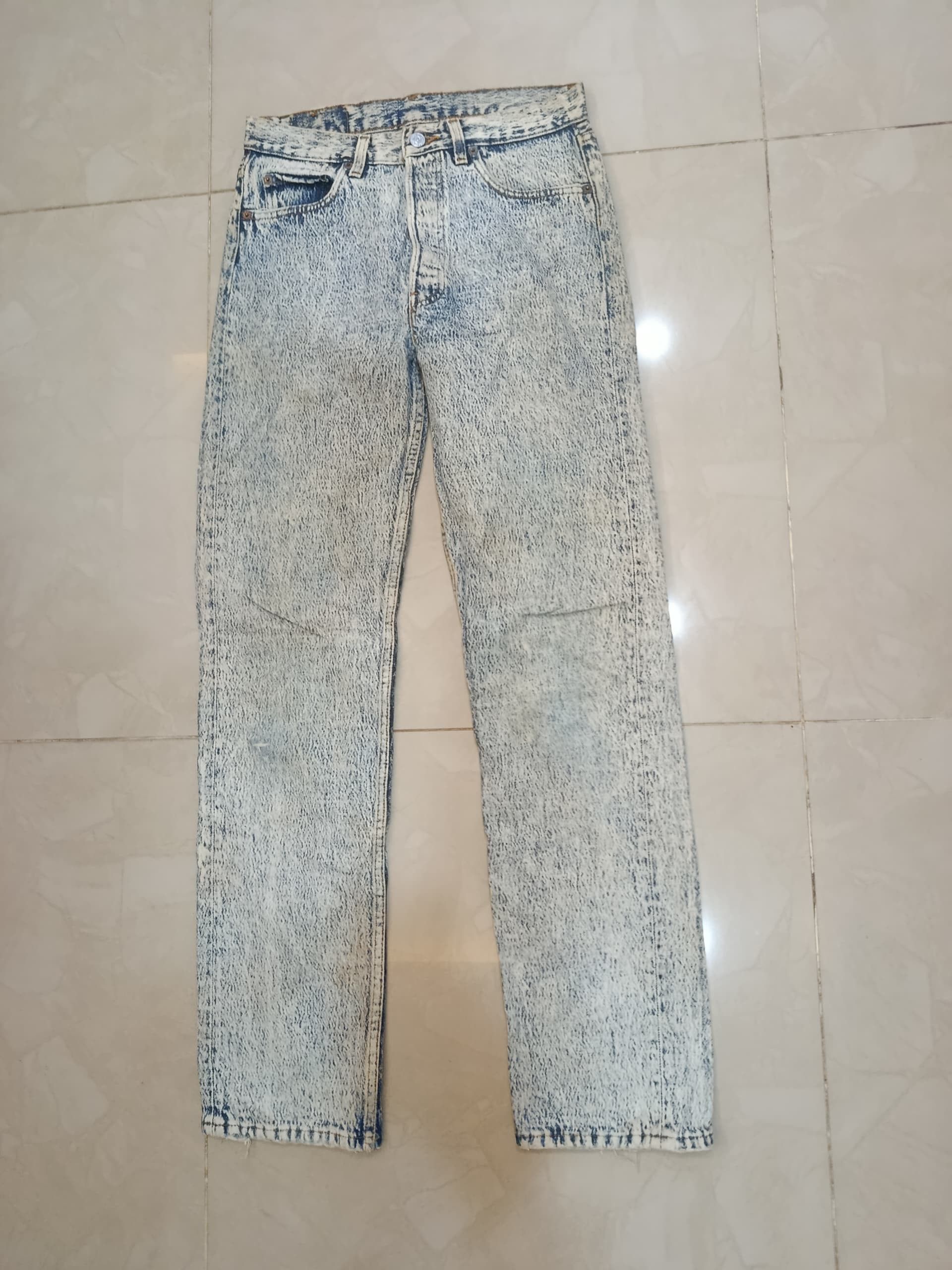 Levi's DISTRESSED LEVIS ACID WASH #522 DENIM Size US 30 / EU 46 - 5 Thumbnail