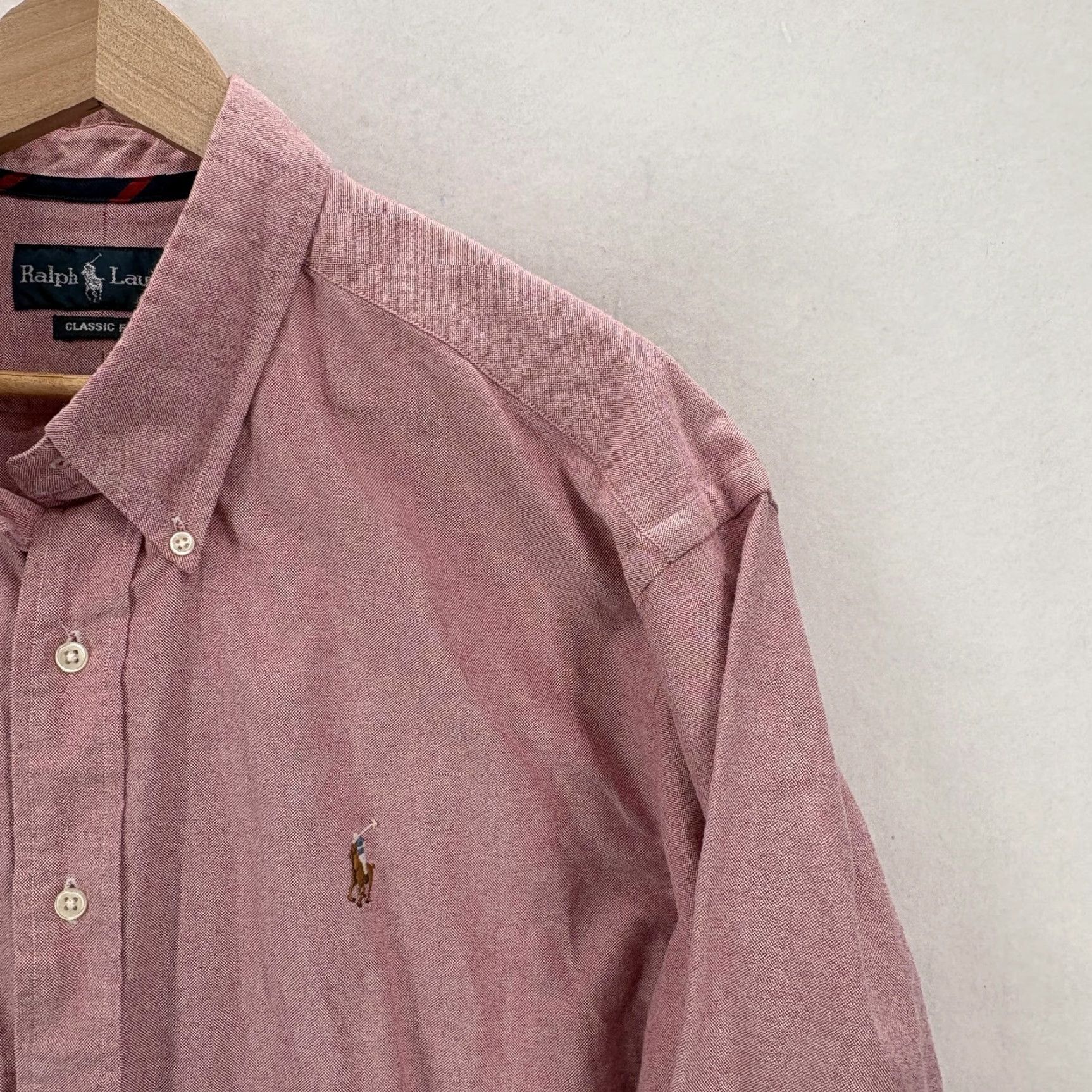 Ralph Lauren Ralph Lauren Shirt Mens 2XL Pink Cotton Classic Fit Long Sleeve Button Down Pony Size US XXL / EU 58 / 5 - 2 Thumbnail