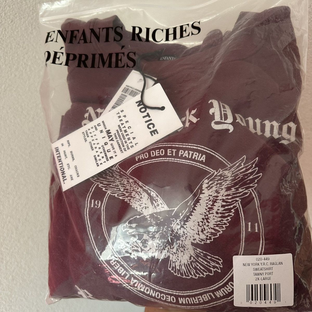 Enfants Riches Deprimes ERD New York Young Republican Club Sweatshirt Size US XXL / EU 58 / 5 - 9 Thumbnail