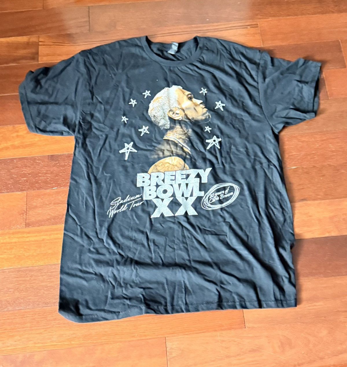 Gildan Chris Brown Breezy Bowl XX Tour Graphic Unisex Black T Shirt Size US L / EU 52-54 / 3 - 1 Thumbnail