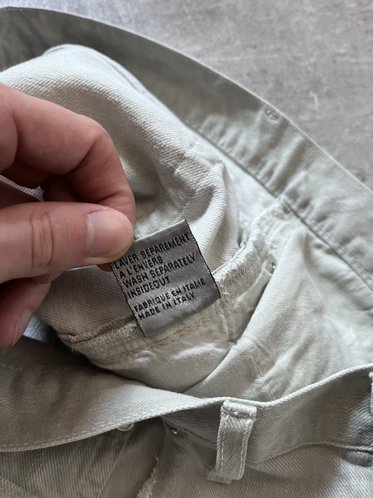 Dior Dior by Hedi Slimane 00s jeans grey white Size US 30 / EU 46 - 14 Thumbnail