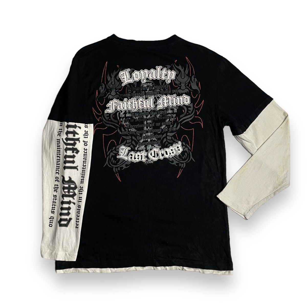 14th Addiction 🇯🇵 Y2K BEAUMERE POEM PUNK DOUBLE LAYER TSHIRT Size US M / EU 48-50 / 2 - 2 Thumbnail