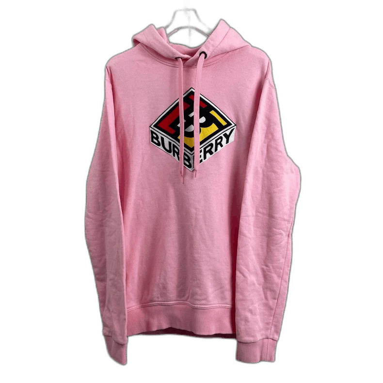Burberry Burberry Pink Logo Hooded Sweatshirt Size US S / EU 44-46 / 1 - 1 Thumbnail