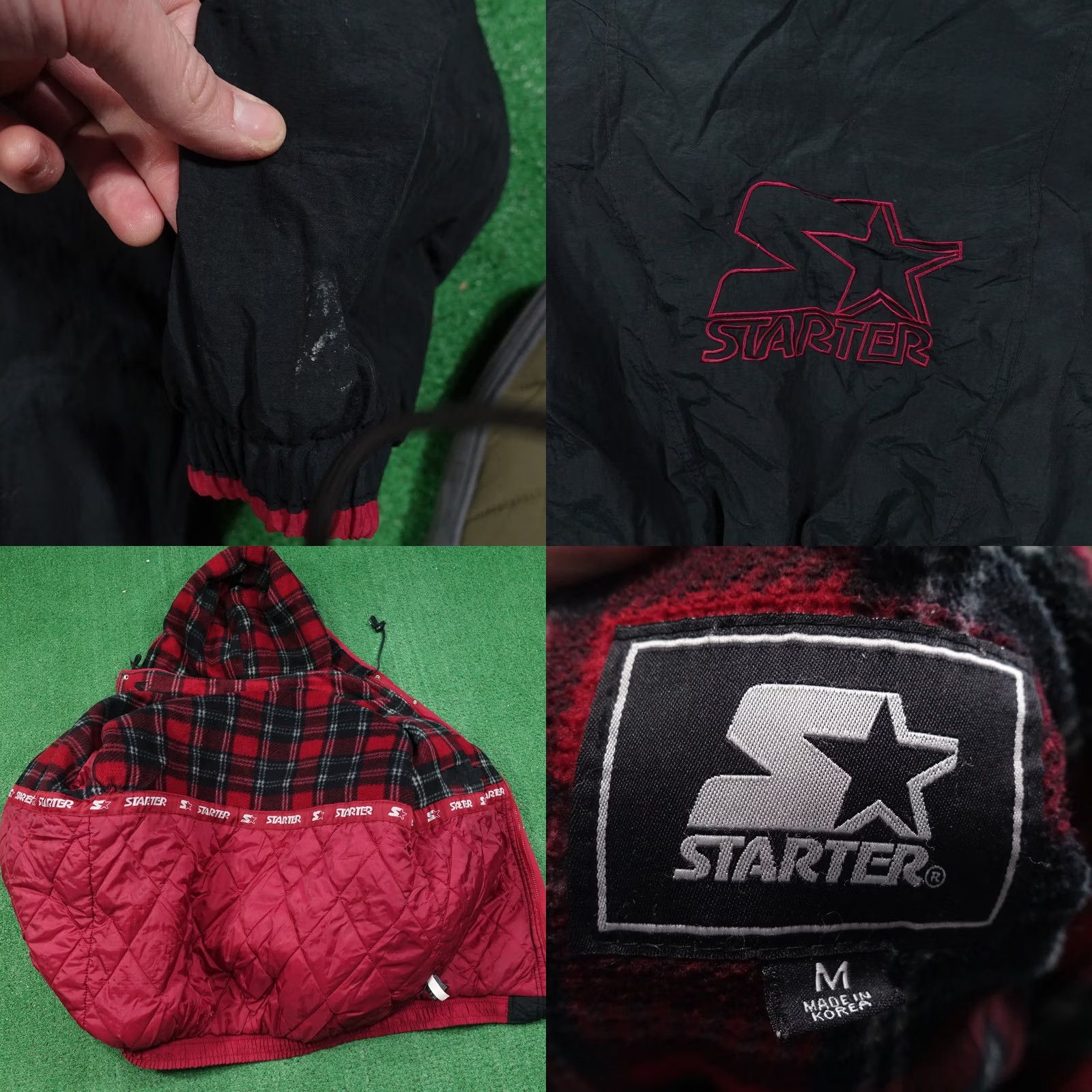 Starter VINTAGE STARTER BLACK HOODED PUFFER JACKET MENS SIZE M MEDIUM Size US M / EU 48-50 / 2 - 9 Thumbnail