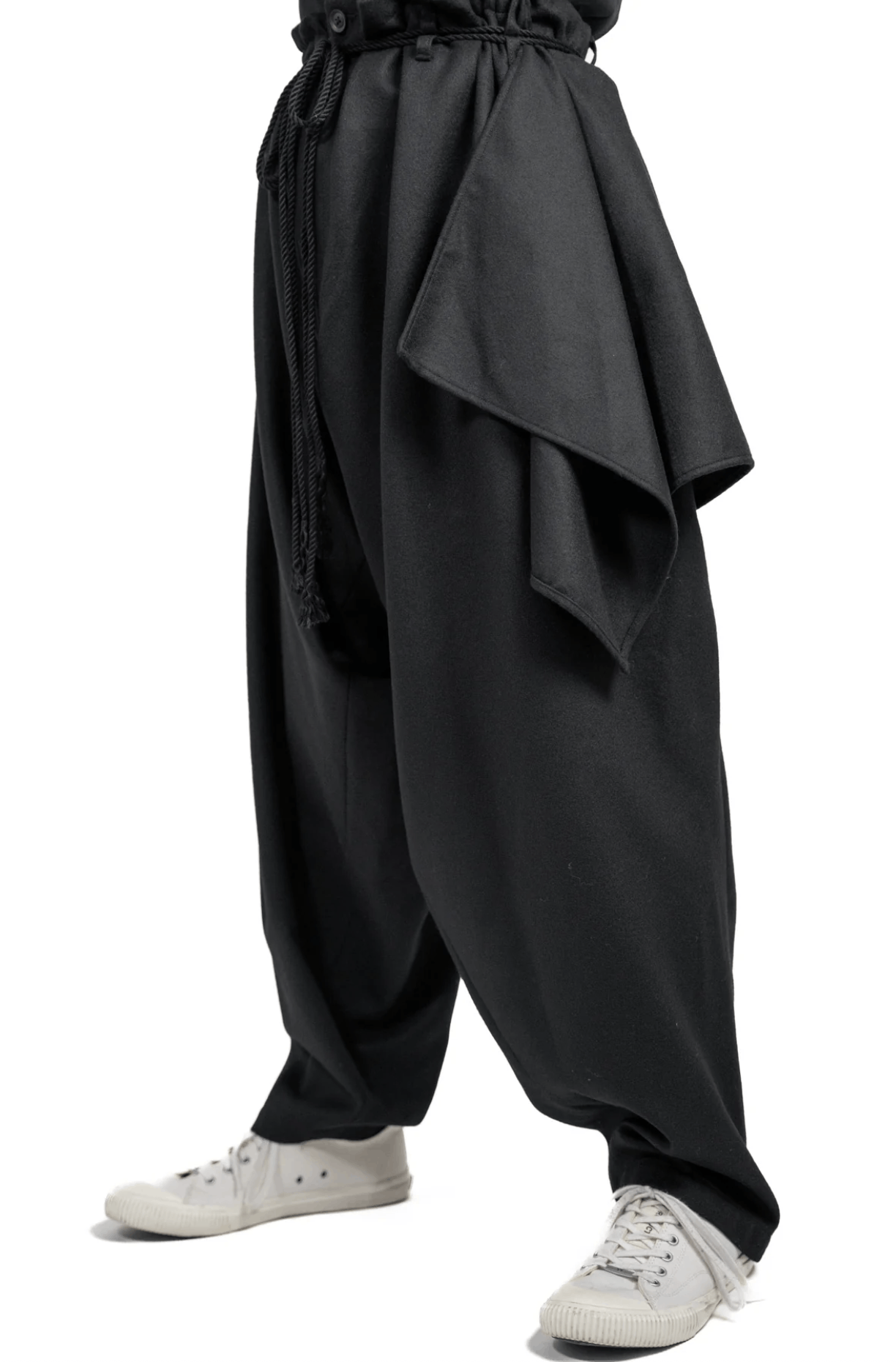 Yohji Yamamoto Pour Homme - LAYERED DRAPED PANTS