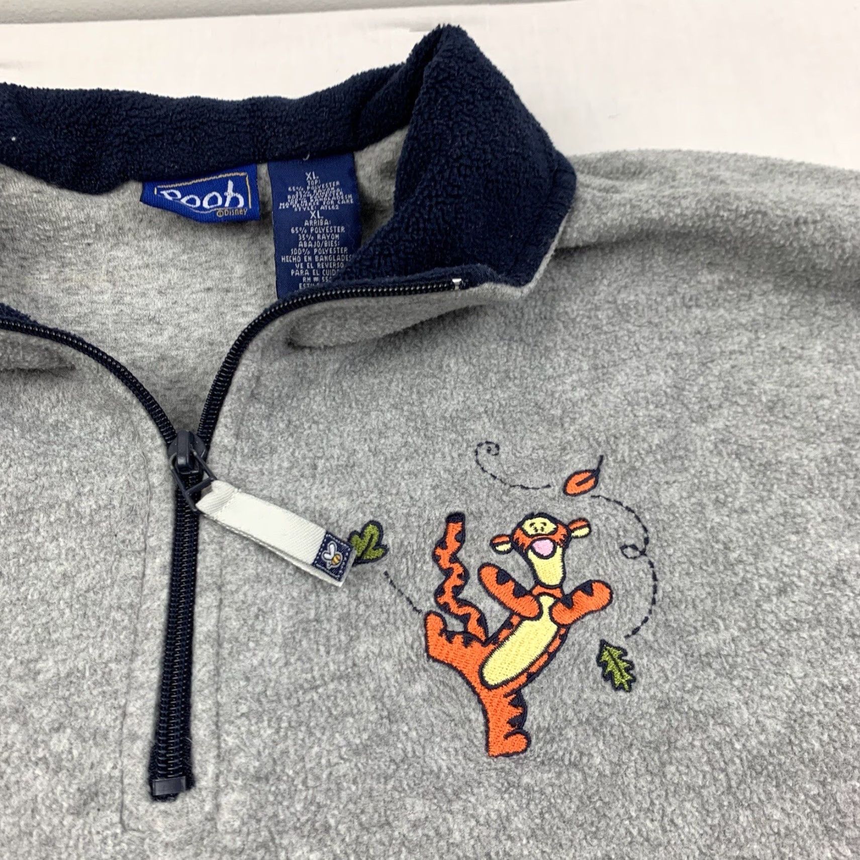 Vintage VINTAGE Winnie the Pooh Tigger Fleece Jacket Womens XL Blue Gray Fall Winter 90s Size XL / US 12-14 / IT 48-50 - 3 Thumbnail