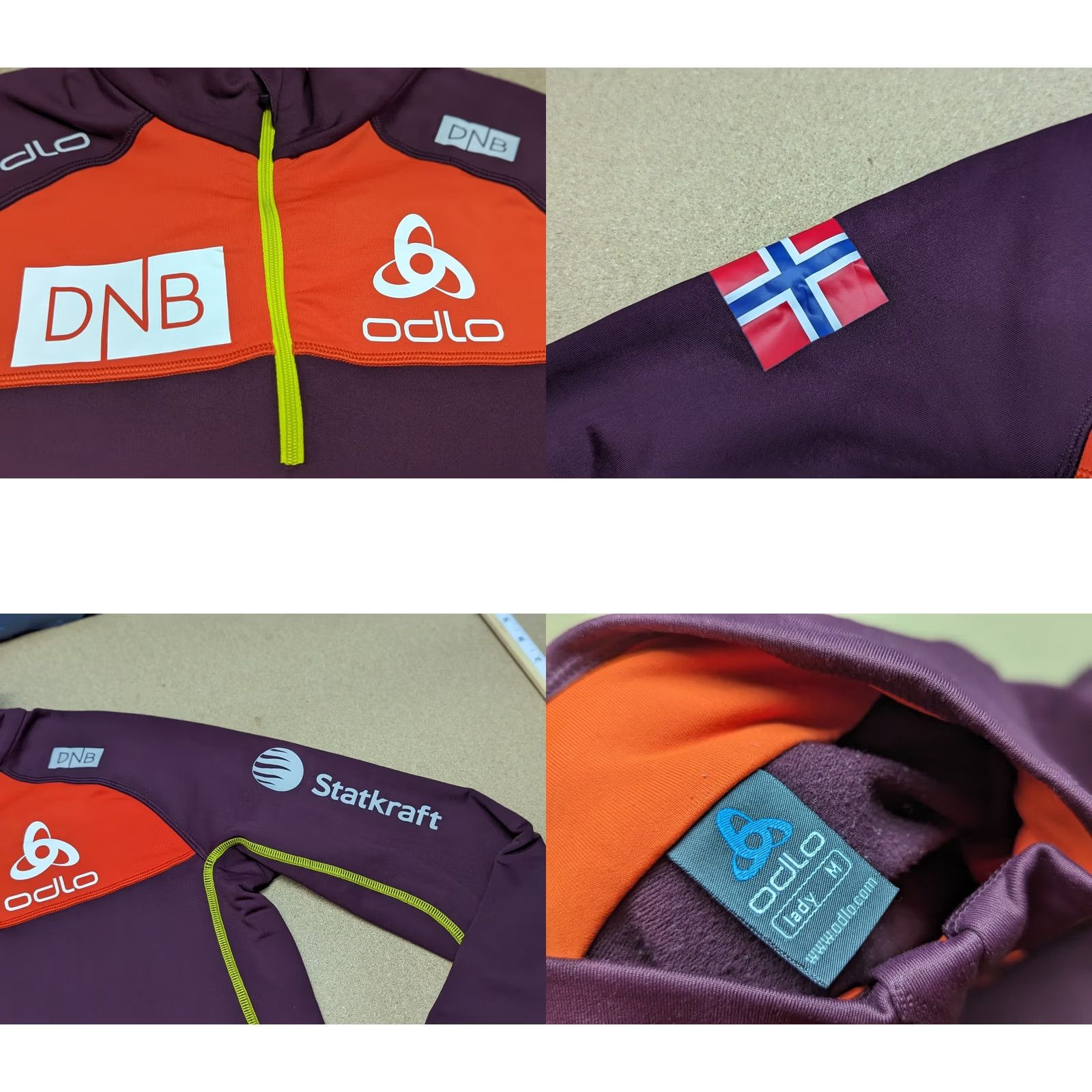 Odlo ODLO Base Layer Shirt Womens Medium Ski DNB Norway Statkraft Cross Country Shirt Mens? Size M / US 6-8 / IT 42-44 - 8 Thumbnail