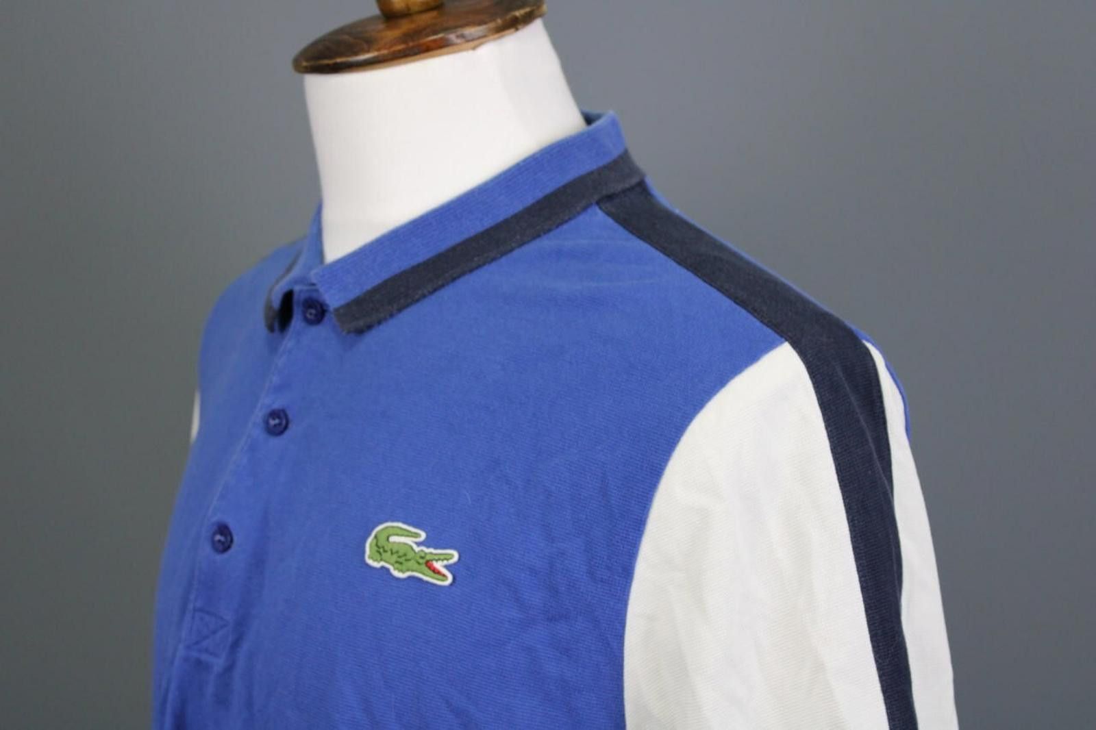 Lacoste Lacoste Andy Roddick Blue Colorblock Polo Shirt Size 8 / 3XL Size US XXL / EU 58 / 5 - 8 Thumbnail