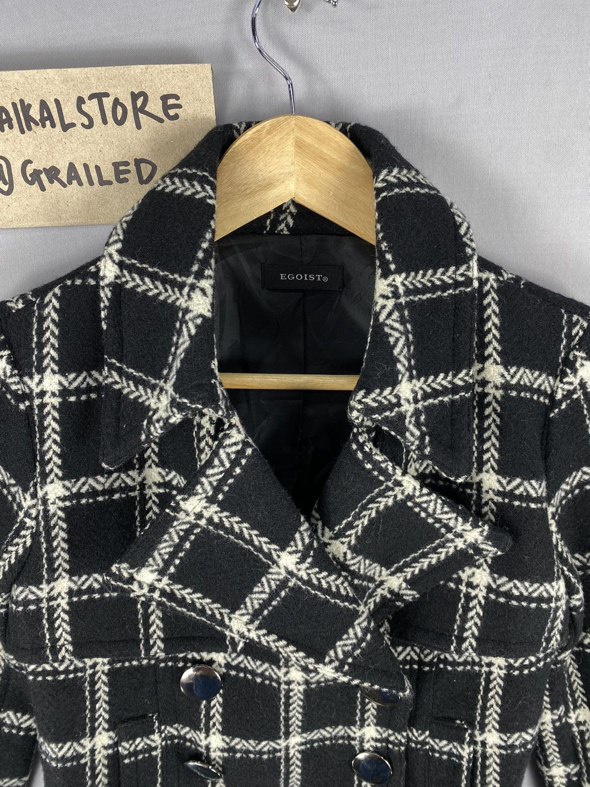 Designer Y2K Double Collar Button Up Jacket By Egoist Size XXS / US 00 / IT 34 - 7 Thumbnail