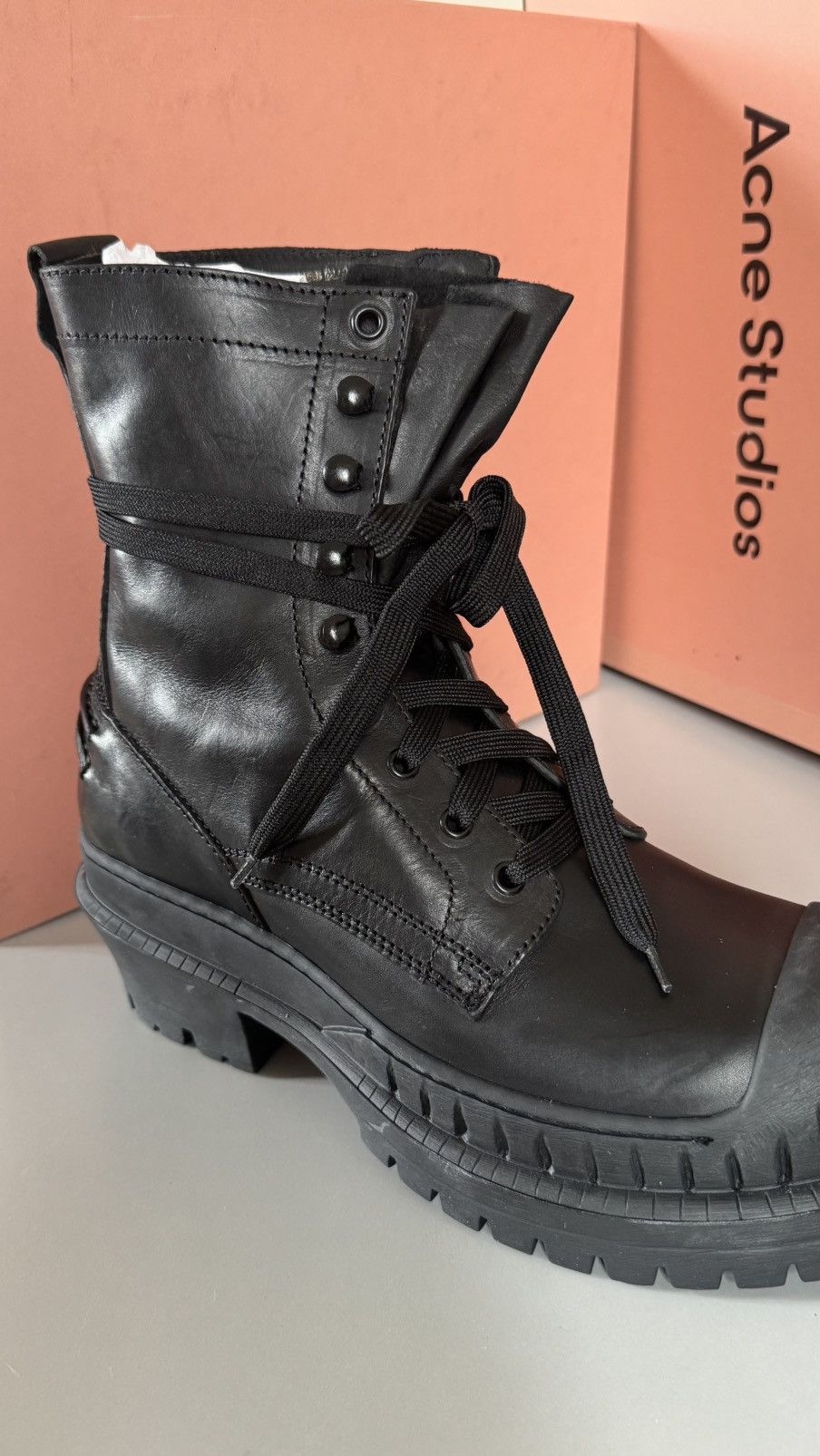 Acne Studios Acne Studios Bryant lace up black leather boots Size US 7 / EU 40 - 5 Thumbnail