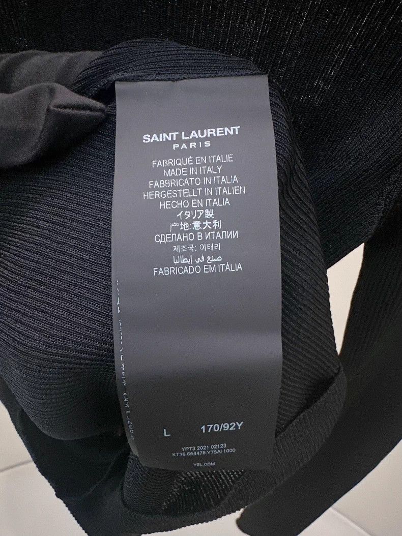 Saint Laurent Paris Saint Laurent Paris Black knit undershirt Size L / US 10 / IT 46 - 4 Thumbnail