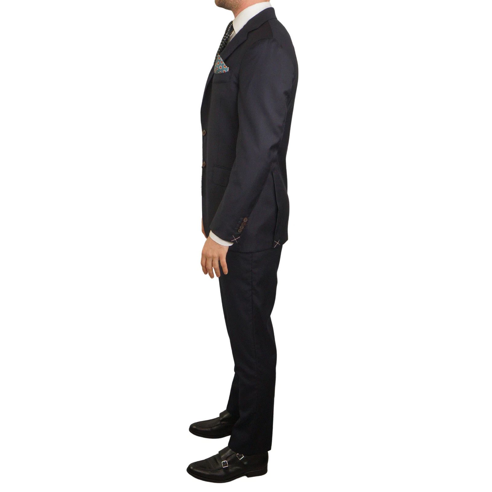 Suitsupply Men Suitsupply Suit Napoli Regular Fit Navy Reda Wool US38 Size 38R - 4 Thumbnail