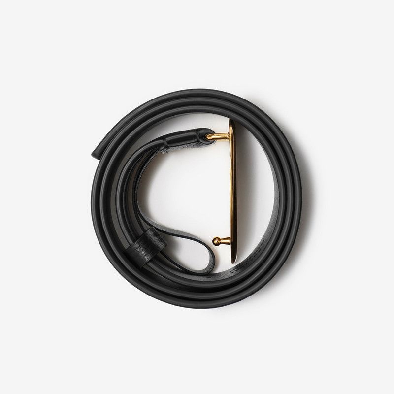 Burberry o1w1db10226 Size: S / Leather Shield Belt In Black Size ONE SIZE - 3 Thumbnail
