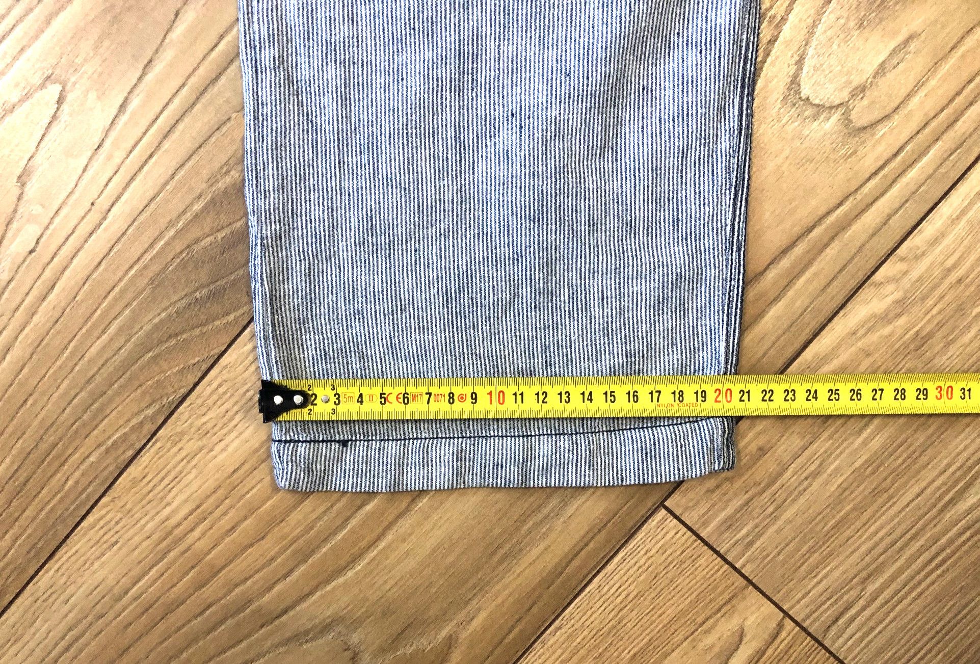 Other Women's linen trousers with white blue stripes, size L/40-42 Size 27" / US 4 / IT 40 - 5 Thumbnail