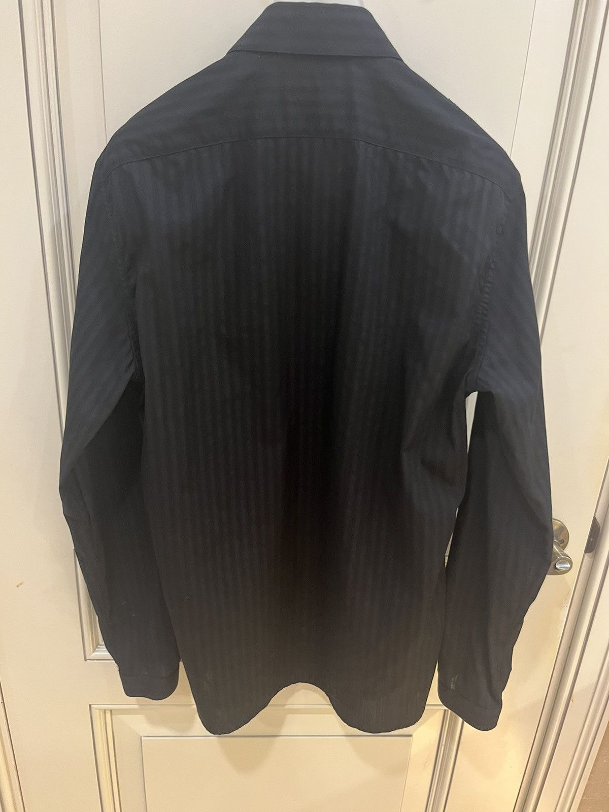 Saint Laurent Paris Black striped officer shirt collar size39 Size US M / EU 48-50 / 2 - 13 Thumbnail
