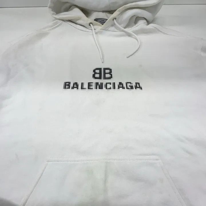 Balenciaga Balenciaga Balenciaga Hoodie with Drawstring in White -250 Size US M / EU 48-50 / 2 - 4 Thumbnail