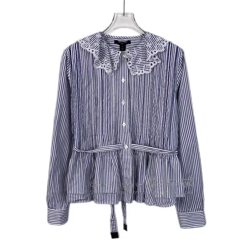 Louis Vuitton Louis Vuitton 22 Long Sleeve Shirt with Blue Vertical Stri Size XS / US 0-2 / IT 36-38 - 1 Thumbnail