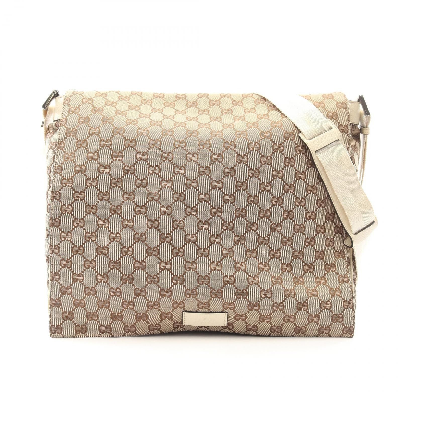 Gucci Gucci Gucci GG Canvas Leather Shoulder Bag Textile Shoulder Bag 145864 DUTY FREE for USA Size ONE SIZE - 1 Thumbnail
