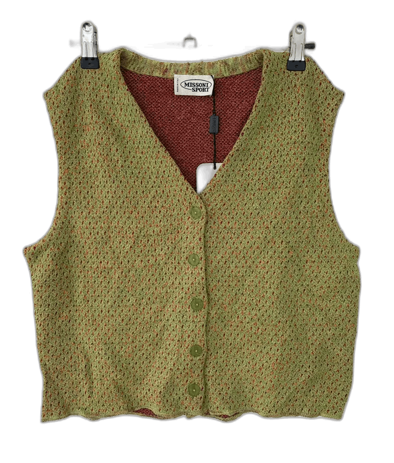 Missoni Missoni Sport Women's Knitted Vest in Green Size M / US 6-8 / IT 42-44 - 1 Thumbnail