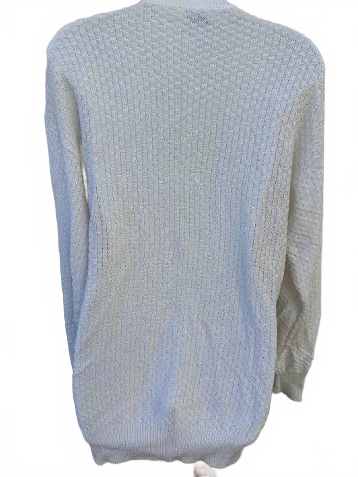 Other Vintage Made in Italy White Knit Henley Sweater Size US M / EU 48-50 / 2 - 2 Thumbnail