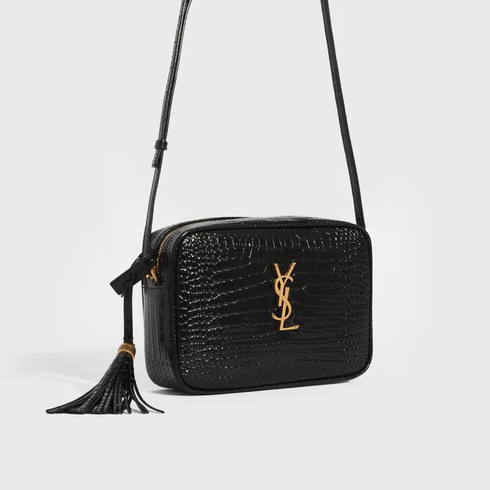 Saint Laurent Paris o1bcso1str0325 Size: OS/Lou In Crocodile Embossed in Black Size ONE SIZE - 2 Thumbnail