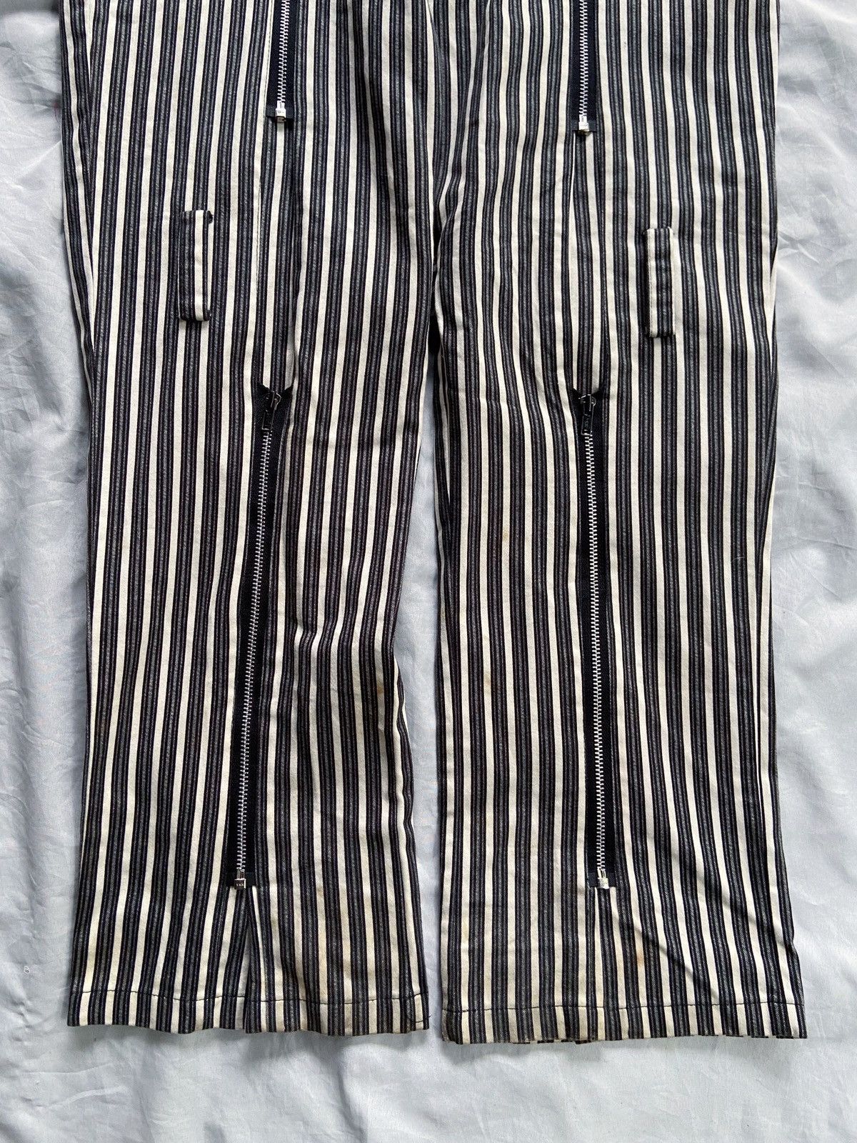 14th Addiction JAPANESE UKNOWN BRAND STRIPED PUNK STYLE PANTS Size US 34 / EU 50 - 13 Thumbnail