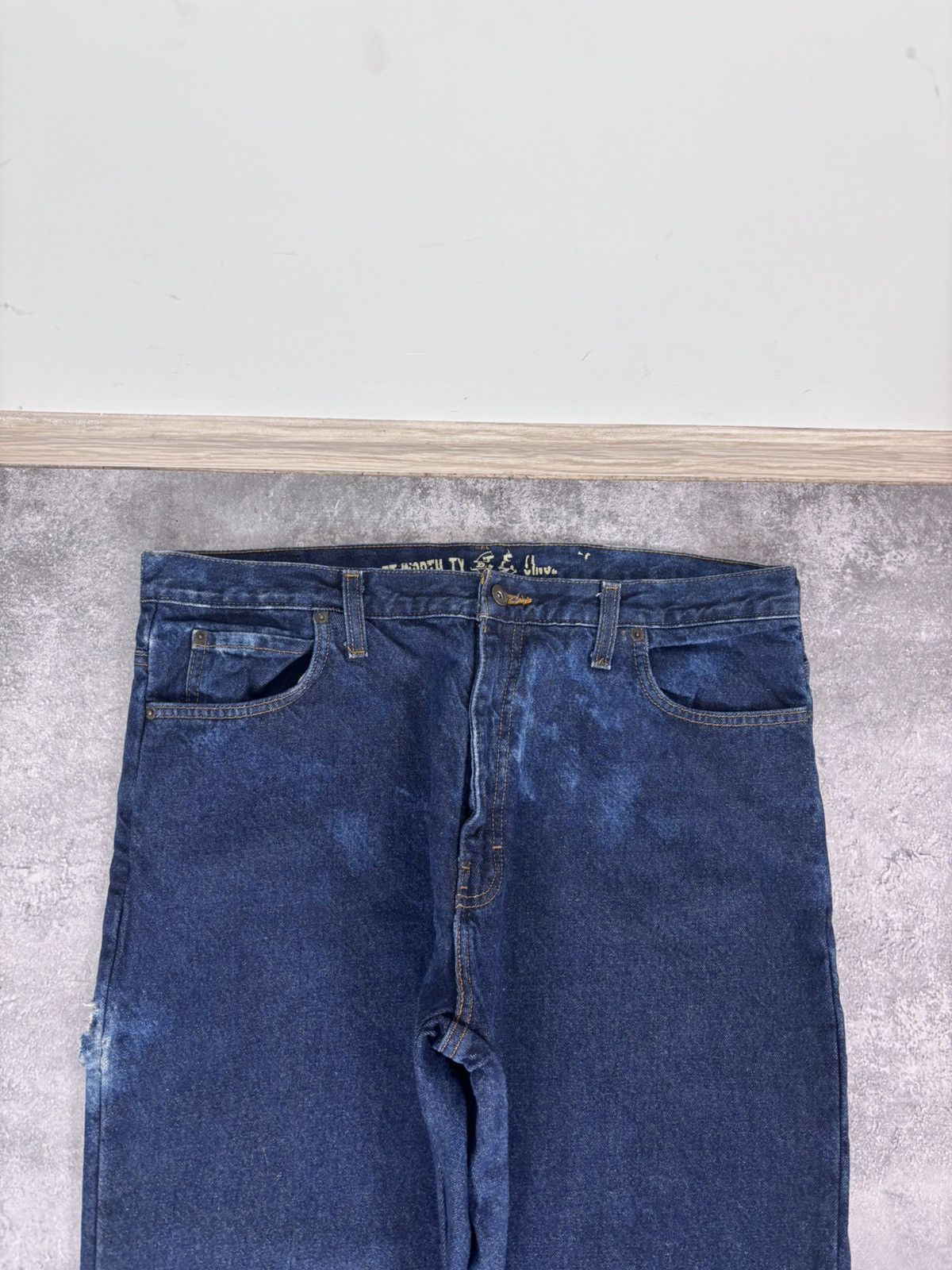 Dickies Dickies Men’s Denim Jeans Distressed Dark Blue USA Workwear Size US 36 / EU 52 - 7 Thumbnail