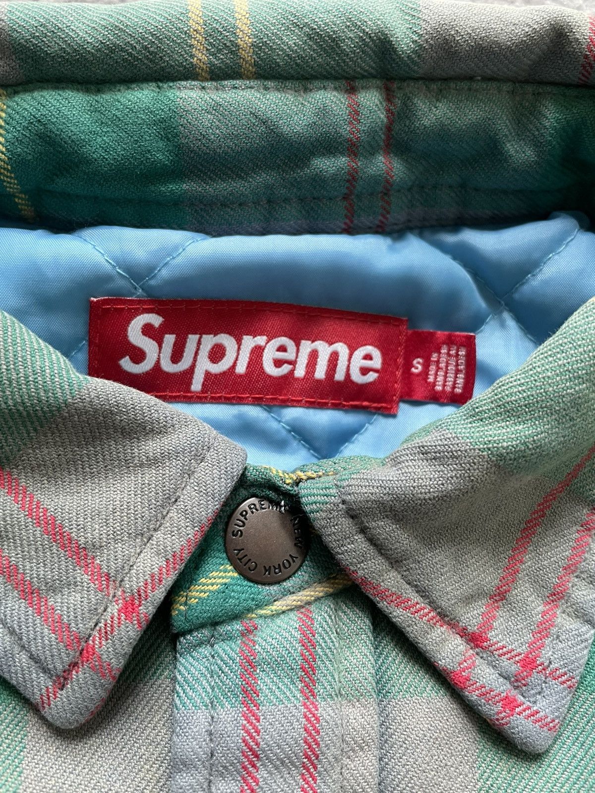 Supreme Supreme Quilted Lined Flannel Snap Shirt Size US S / EU 44-46 / 1 - 2 Thumbnail