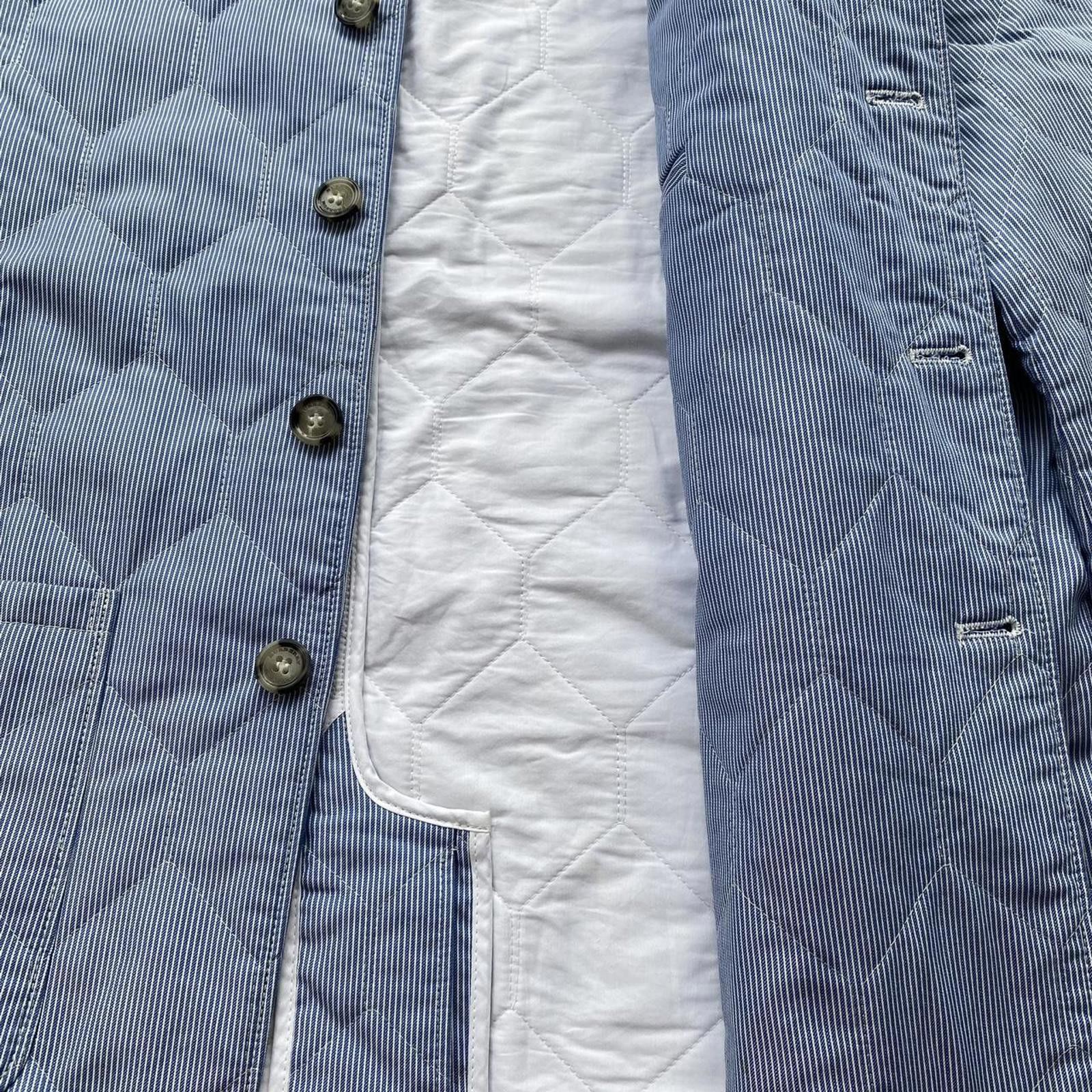 Burberry Burberry Prorsum Pinstriped Blue Quilted Jacket Size US L / EU 52-54 / 3 - 5 Thumbnail
