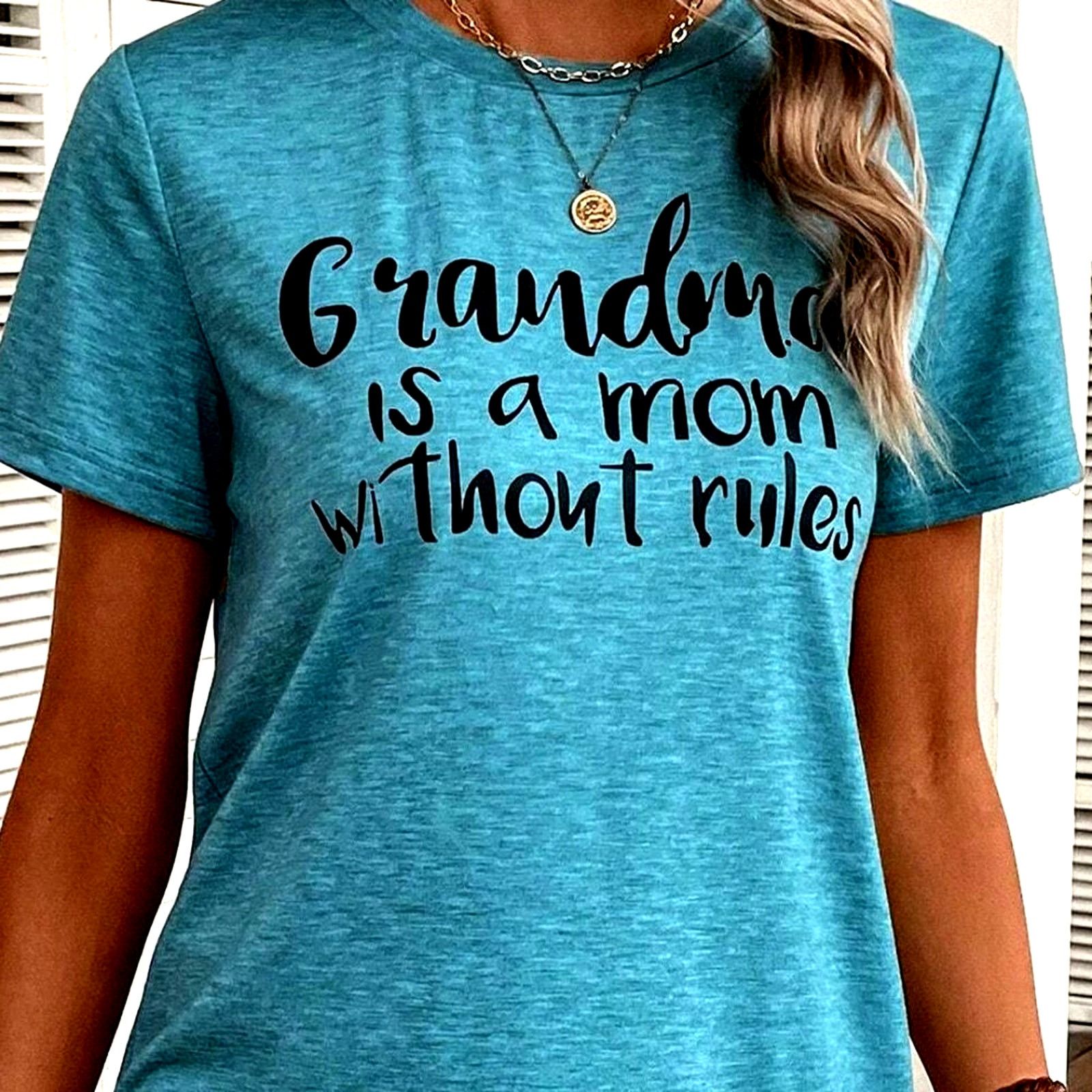 Other "Grandma is a Mom Without Rules" Graphic Tee Blue XL(12) Size XL / US 12-14 / IT 48-50 - 5 Thumbnail