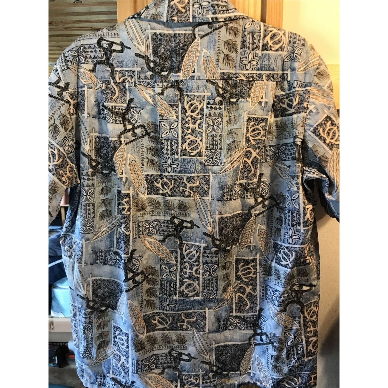 Other Malihini Vintage Men’s L Blue Tribal Button Hawaiian Shirt Size US L / EU 52-54 / 3 - 10 Thumbnail